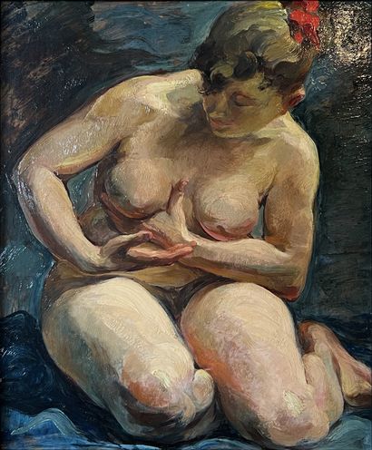 Roger CNOCKAERT (20th century): MODEL WITH...