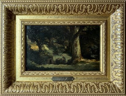 19th century school: CLAIRIERE A LA PAYSANNE...