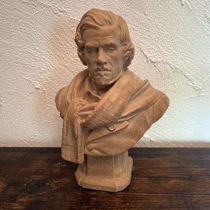 Terracotta bust of Delacroix. Replica from...
