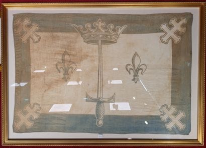 Banner of Joan of Arc, in canvas decorated...
