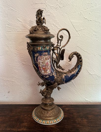 Replica of a cracked ceramic horn-shaped...