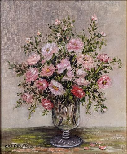 J. DRAPPIER (20th-21st century) : ROSES IN...