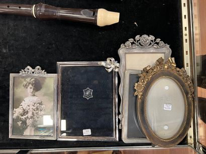 Silver (925) mount photograph frame, decorated...