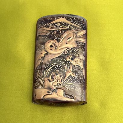 Tortoiseshell case with gilded, slightly...