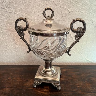 Confiturier with silver mounting (950), the...