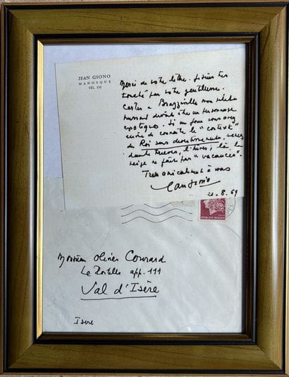 Jean GIONO (1895-1970). Carte autographe...