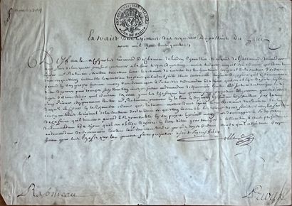 Ensemble de quinze documents notariés, actes...