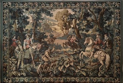 Tapisserie scène de chasse dans le goût de...