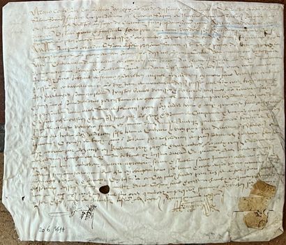 Ensemble de quinze documents notariés, actes...