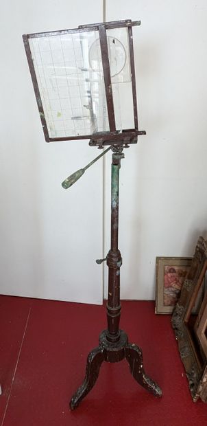 Loupe de peintre avec mise au carreau, sur...