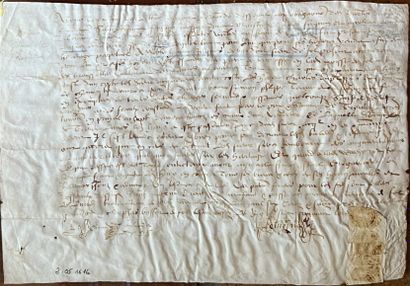 Ensemble de quinze documents notariés, actes...