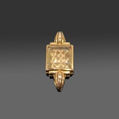 Petite montre de dame en or jaune 18K (750),...