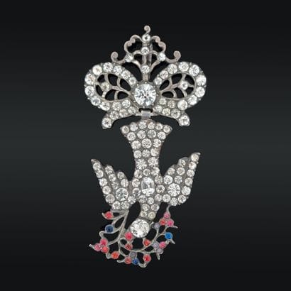Pendentif Saint-Esprit en argent (925) orné...