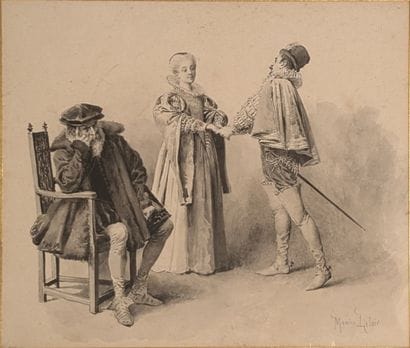 Maurice LELOIR (1853-1940) : DIANE ET MONSIEUR...