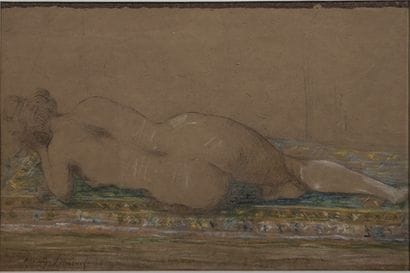 Henry SOMM (1844-1907) : MODELE DE DOS ALLONGEE...