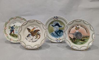 H. Boulenger à Choisy-le-Roi. Quatre assiettes...