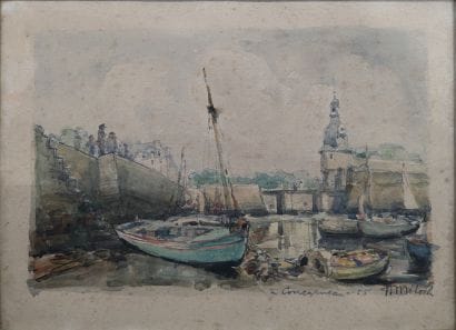 Henri MILOCH (1898-1979) : BATEAUX A SEC...