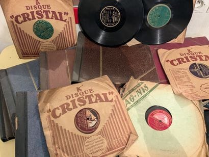 Ensemble de disques 78 tours dont bandes...
