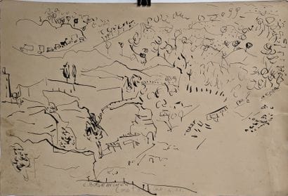 Claude BOGRATCHEW (né en 1936) : PAYSAGE....