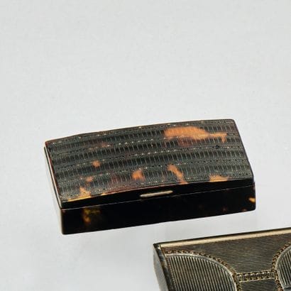 Boîte rectangulaire en écaille, le couvercle...