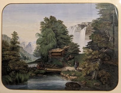 Ecole SUISSE du XIXe siècle : PAYSAGE DE...