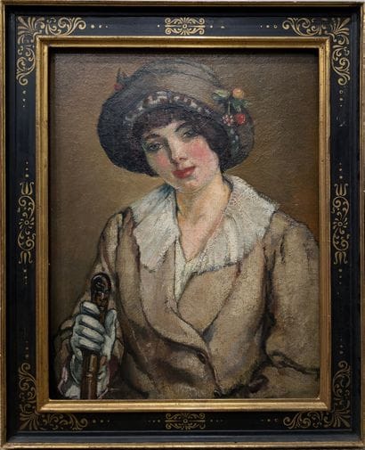 Ecole FRANCAISE vers 1900: PORTRAIT DE JEUNE...