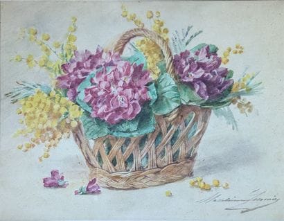 Madeleine LEMAIRE (1845-1928) : PANIER DE...