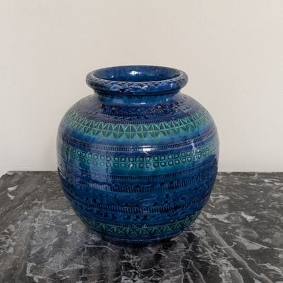 Aldo LONDI pour BITOSSI. Vase boule en céramique...