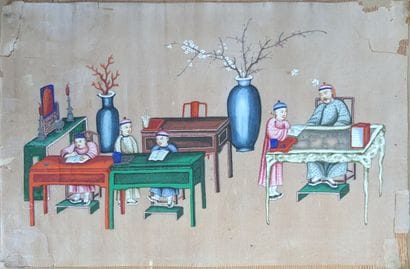 Ecole CHINOISE : PROFESSEUR ET SES ELEVES....