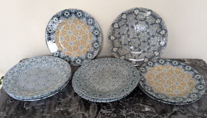 GERBINO Vallauris. Suite de dix assiettes...