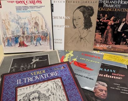 Ensemble de disques 33 tours de musique classique,...