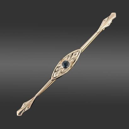 Barrette en or jaune et or gris 18K (750),...