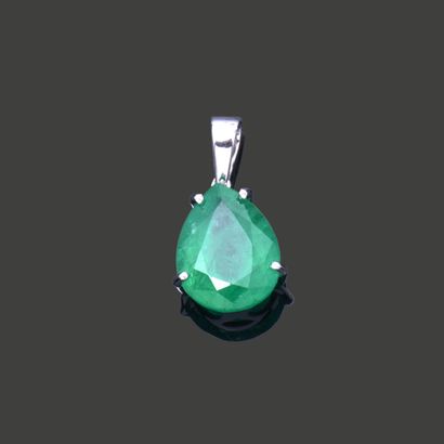 Pendant in 18K (750) white gold, set with...