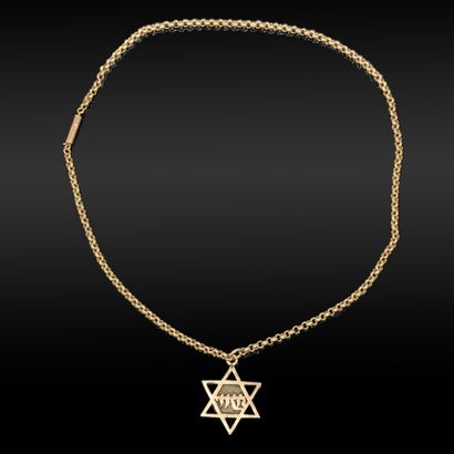 Star of David pendant in 9K (375) yellow...