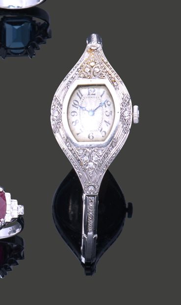 Ladies' wristwatch in 18K (750) white gold,...