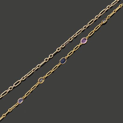 Short chain in 18K (750) yellow gold, with...