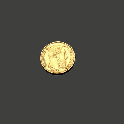 Royaume de Belgique. Pièce de vingt francs...