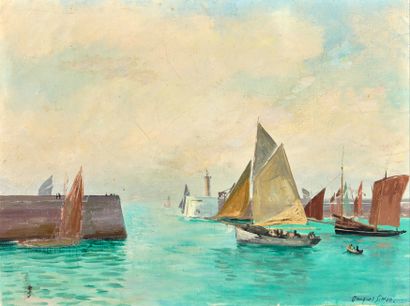 Jacques SIMON (1875-1965) : FISHING BOATS...