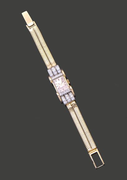 Ladies' watch in 18K (750) yellow and white...