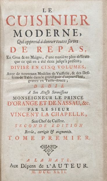 [LA CHAPELLE, Vincent (1690 ou 1703-1745)]...