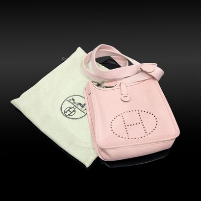 HERMES Paris. Evelyne Mini bag in pink togo...