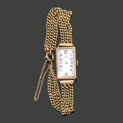 Ladies' wristwatch in 18K (750) yellow gold,...