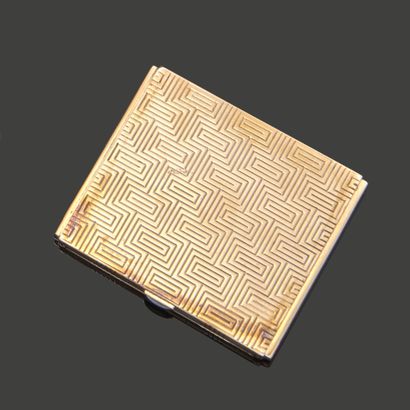 Small rectangular powder case in 9K (375)...