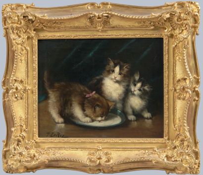 T. LE ROY (19th century): CHATONS AUTOUR...