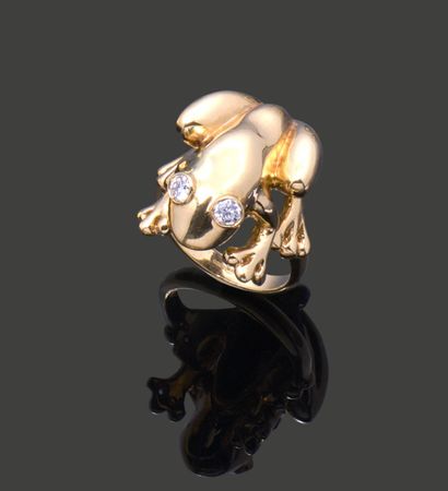 Rainette ring in 18K (750) yellow gold, featuring...
