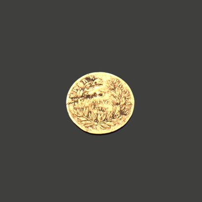 FRANCE. Pièce de cinq francs en or jaune....