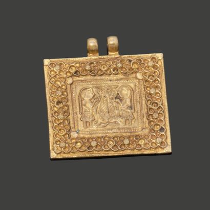 Line VAUTRIN (1913-1997). Adam and Eve. Rectangular...