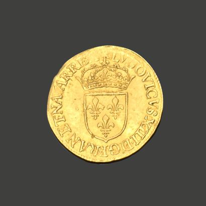 Royaume de France. Ecu d’or au soleil Louis...