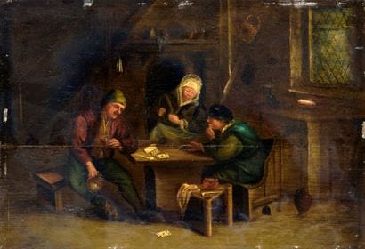 Early 18th century HOLLAND SCHOOL: CARD PLAYERS,...