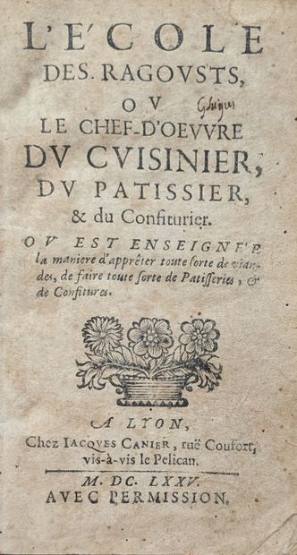 [LA VARENNE (François-Pierre de)] : L’Ecole...
